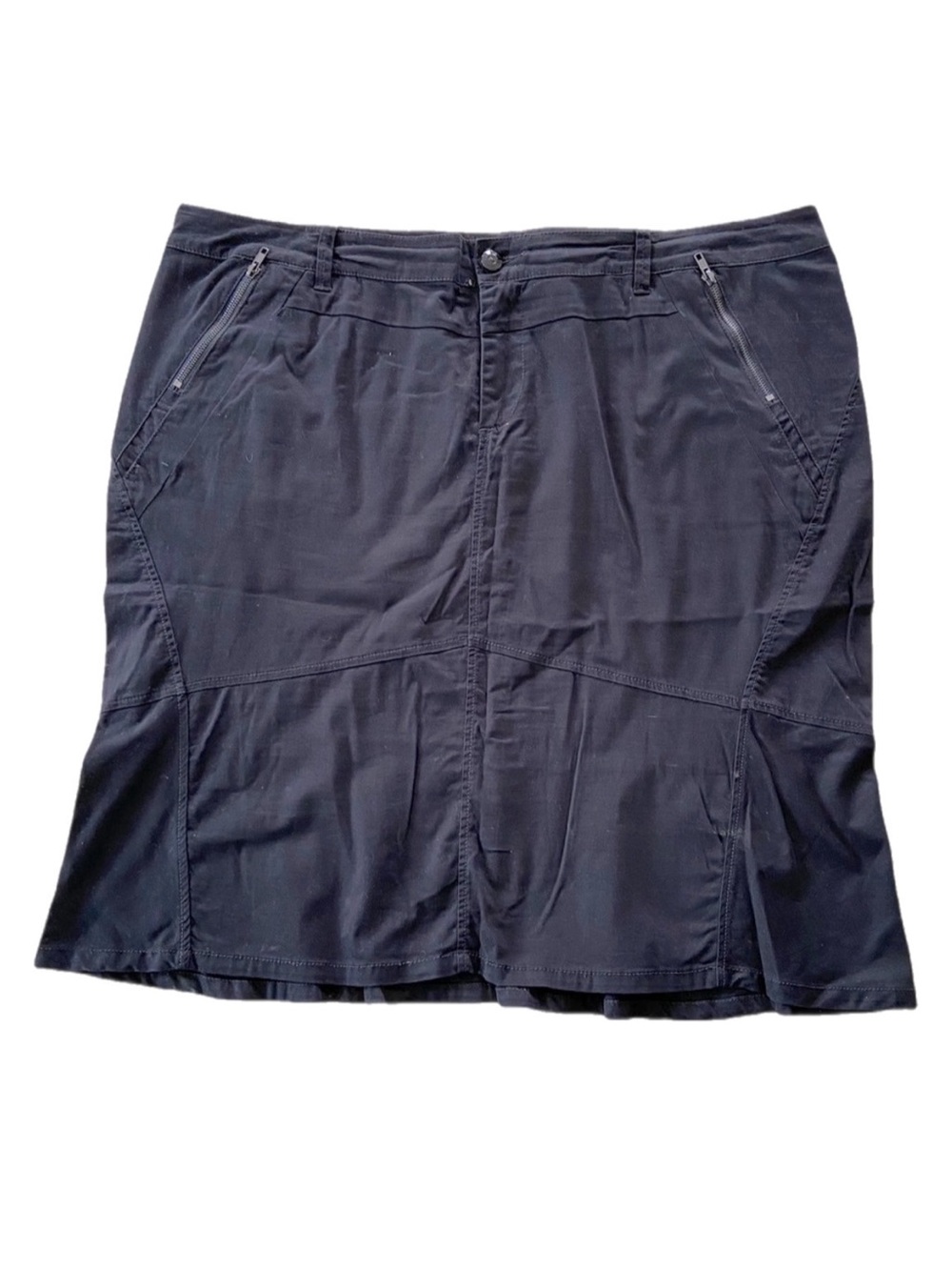 Lane Bryant Pencil Black Mini Skirt Stretch Fitted Casual Plus Size 24